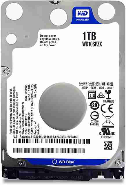 WD BLUE 1 TB Laptop Silver SATA Internal Hard Disk Drive (HDD) (WD10SPZX) (Interface: SATA, Form Factor: 2.5 Inch) - Image 2