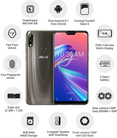 ASUS ZenFone Max Pro M2 (64 GB Storage, 4 GB RAM) Online at Best