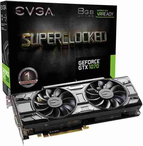 EVGA GTX 1070 FTW 8GB GDDR5 GDDR5 8 GB AMD/ATI Chipset 256 bit
