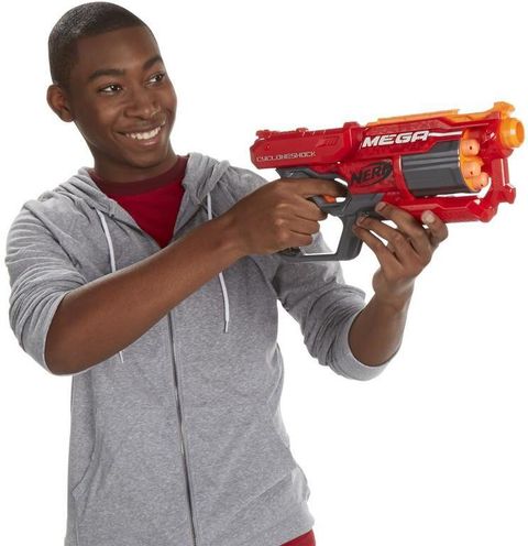 NERF MEGA モトストライク & サイクロンショック セット Nerf N-Strike Mega CycloneShock, Toy for 8 year old Guns & Darts