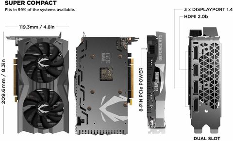 ZOTAC GAMING GeForce GTX 1660 SUPER AMP GDDR6 6 GB NVIDIA Chipset