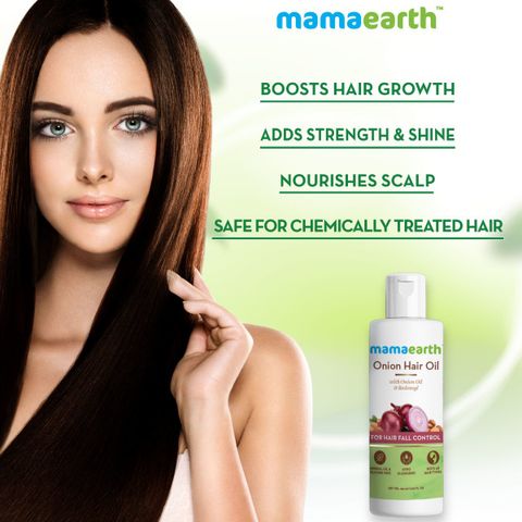 Mamaearth Onion Oil for Hair Regrowth & Hair Fall Control, 300ml - Image 6