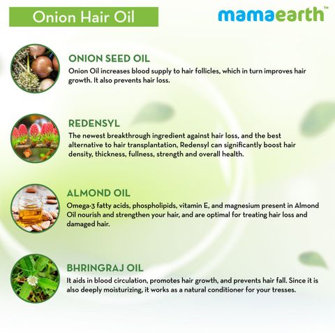 Mamaearth Onion Oil for Hair Regrowth & Hair Fall Control, 300ml - Image 7