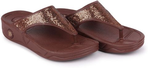 Bata Women's Brown Slippers (Size 5) - Image 6