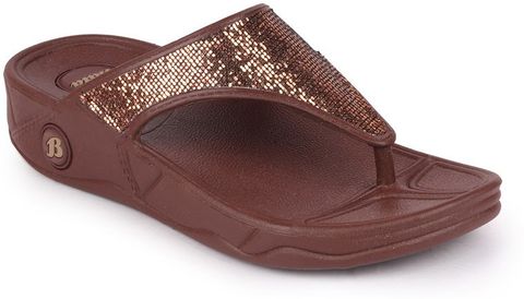 Bata Women's Brown Slippers (Size 5) - Image 8