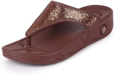 Bata Women's Brown Slippers (Size 5) - Image 7