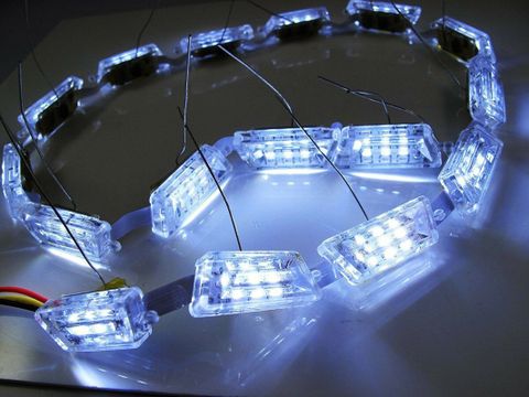 XZRTZ Daytime 16 LED Crystal Sequential DRL Running White with