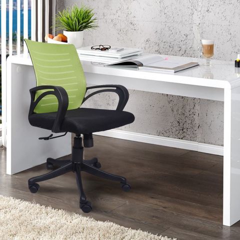 Flipkart Perfect Homes Fabric Office Arm Chair (Green, Black, Optional Installation Available) - Image 8
