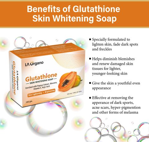 glutathione papaya skin whitening soap product info and reviews LA Organo Lightening & Brightening For All Skin Type-Pack of 1 K-Beauty Cleansers Size:2.2 lbs / 1 kg Packages – IV Hydration