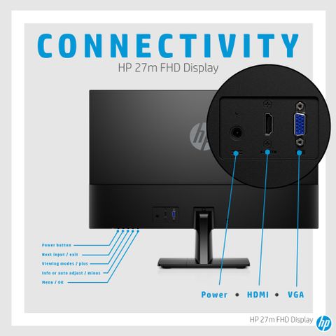 HP 27m 68.58 cm (27 inch) Full HD LED Backlit IPS Panel Ultra Thin