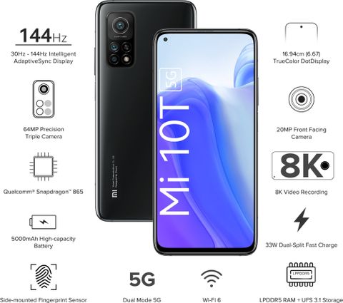 Mi 10T (128 GB Storage, 8 GB RAM) Online at Best Price On Flipkart.com