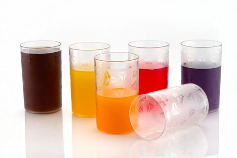 MR Products Diamond Design Plastic Glass Set of 8, 250 ml, Clear - Image 4