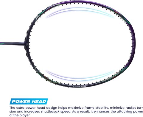 apacs Asgardia Lite (73G, 35 LBS) Purple, Blue Unstrung Badminton