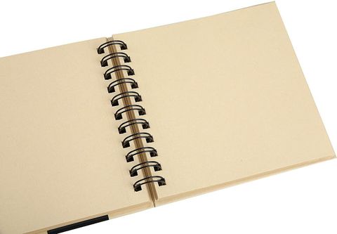 BRuSTRO Toned Kraft Sketchbook, Wiro Bound, Size 6 - Image 5