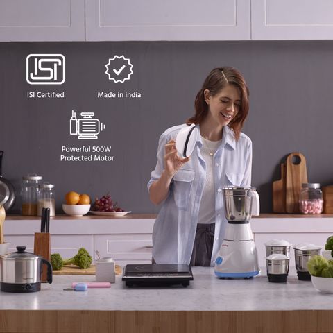 Lifelong Power Pro 500 W Mixer Grinder (Power Pro - LLMG20 | 3 Jars | Blue) - Image 4