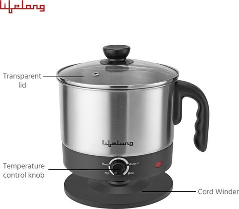 Lifelong LLMC01 Electric Kettle (1.5 L, Black, Silver) - Image 8