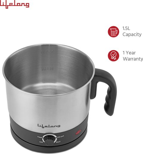 Lifelong LLMC01 Electric Kettle (1.5 L, Black, Silver) - Image 7