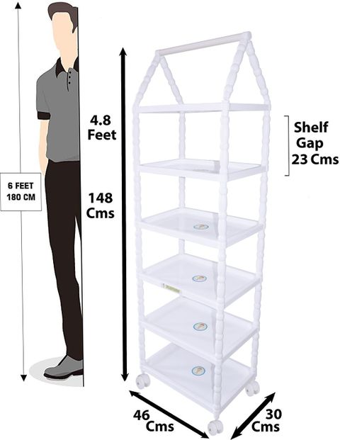 FLIPZON XL Multipurpose 6 Shelve PVC Collapsible Wardrobe Price in