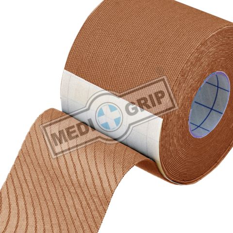 Medigrip Kinesiology Tape Sports 5 cm X 5 m (Pack of 1 Roll) Beige Physiotherapy Tape Kinesiology Tape (Blue) - Image 6