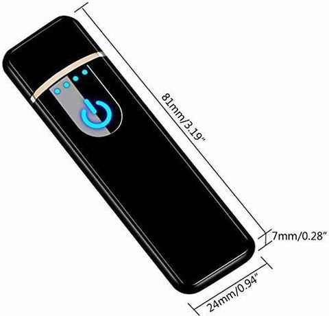 carexo USB Charging Finger Touch Cigarette Pocket Lighter (Black) - Image 6