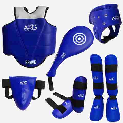 AXG NEW GOAL Contribute Karate Taekwondo Muay Thai Kick Kickboxing MMA Kit (6 items) 4-9yrs Boxing Kit - Image 2