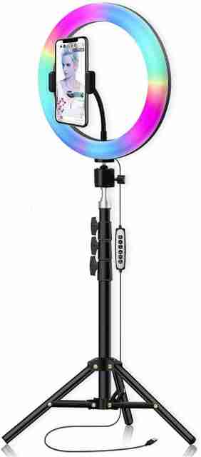 Webilla 10-inch RGB Selfie Ring Light with Tripod - Image 5