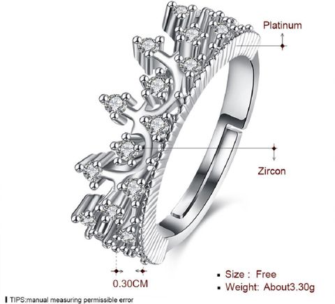 Via Mazzini Royal Princess Crown Proposal Adjustable Ring - Image 7
