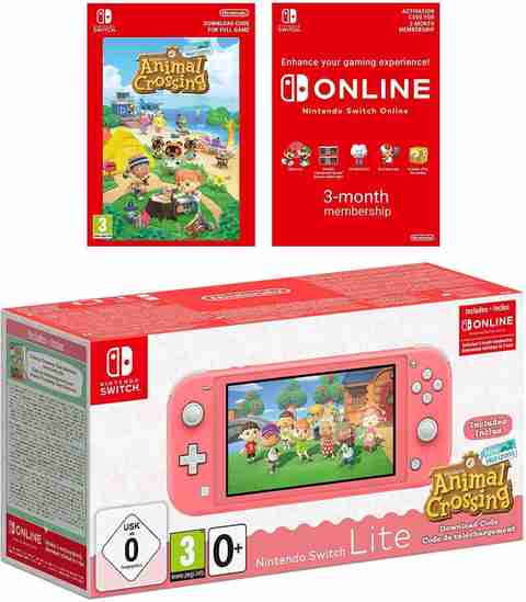 【箱有り】Nintendo Switch Lite アニマルクロッシングデザイン NINTENDO Switch Lite Coral with Animal Crossing: 32 GB Price in