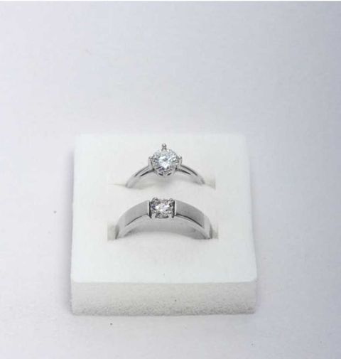 PREMIUM TRADE Valentine's Special Adjustable Exclusive Couple Rings for Girls and Boys Valentine Day Propose Your Girlfriend Brass Cubic Zirconia Sterling Silver Plated Ring Set - Image 7