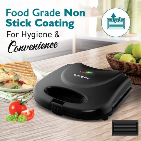 Crompton Instaservgrl Grill Sandwich Maker (Black) - Image 7