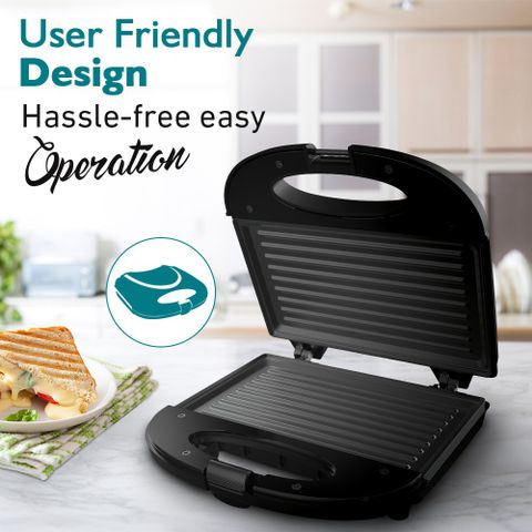 Crompton Instaservgrl Grill Sandwich Maker (Black) - Image 8