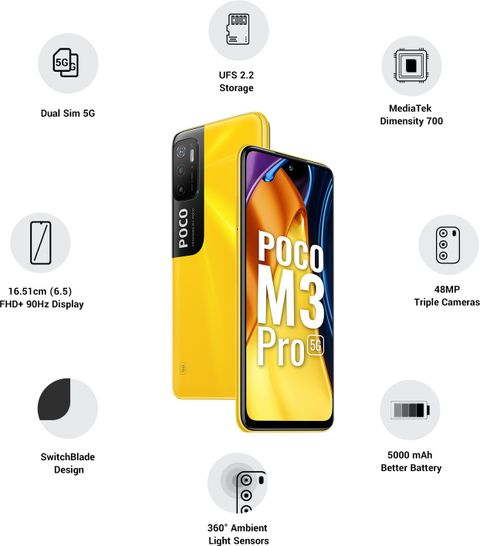 POCO M3 Pro 5G (128 GB Storage, 6 GB RAM) Online at Best Price On
