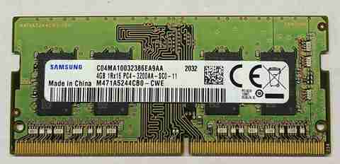 Samsung PC4-3200AA 1RX16 ,SODIMM LAPTOP MEMORY DDR4 4 GB (Single