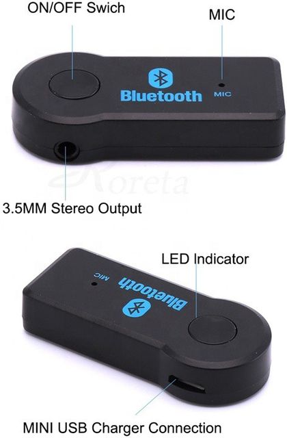 RPMSD v4.1 Car Bluetooth Audio Receiver with 3.5mm Connector (Black) - Image 5