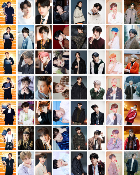Pack of 56 BTS Band Members Photos collections| for BTS Army| HD+