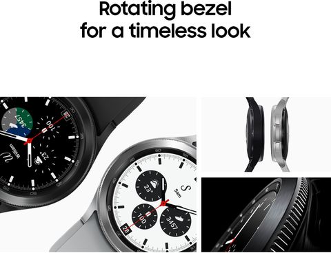 Samsung Watch 4 Classic, 46mm Super AMOLED LTE, Calling Body Composition Tracking (Silver Strap, Free Size) - Image 6