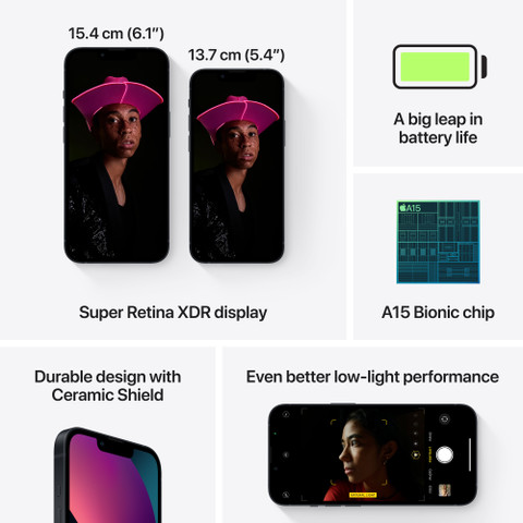 Apple iPhone 13 (Midnight, 256 GB)
