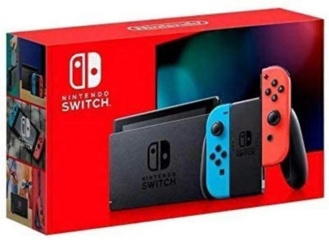 任天堂Switch NINTENDO Switch with Joy-Con - Version 2 - Neon Red and Neon Blue