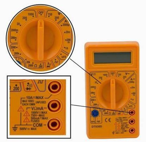 SINKUL Digital Multimeter | Diode And Transistor Tester | AC/DC Volt Test | Test Probes | Voltmeter | Multitester |Volt/OHM Meter (VOM) Multi-Meter Yellow Digital Multimeter (Yellow 2000 Counts) - Image 8