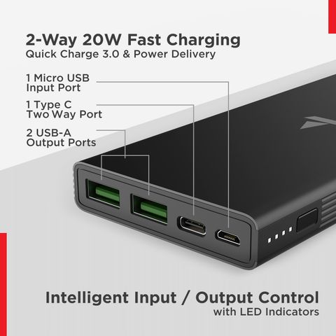 boAt 10000 mAh 20W Power Bank (Black, Quick Charge 3.0) - Image 7