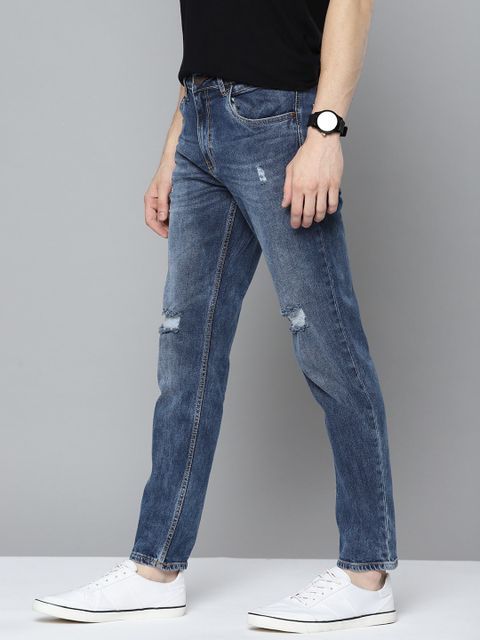 Mast & Harbour Men Regular Mid Rise Blue Jeans - Image 6