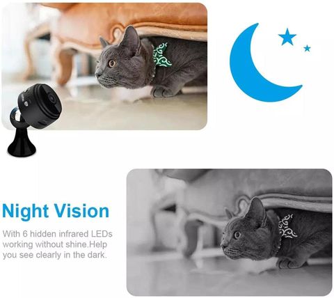 Bzrqx Mini Wireless WiFi HD 1080P Portable Home Security Cameras Sports and Action Camera (Black, 12 MP) - Image 5