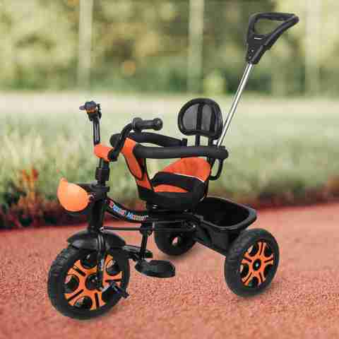 TOYSHOPPEE DVPOT-13B Parental Push Handle Tricycle (Orange) - Image 5