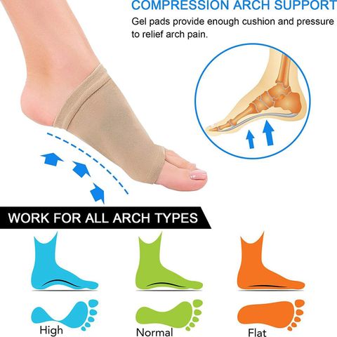 APOPHIS Flat Arch Support Socks Sleeves Pad - For Foot Pain Relief/For Feet Foot Support Foot Support (Brown) - Image 6