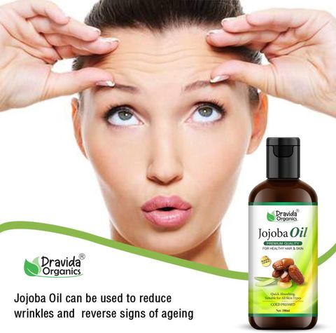 Dravida Organics Cold Pressed Jojoba Oil for Skin & Hair - Virgin & Unrefined - Pack of 2 Hair Oil (200 ml) - Image 8