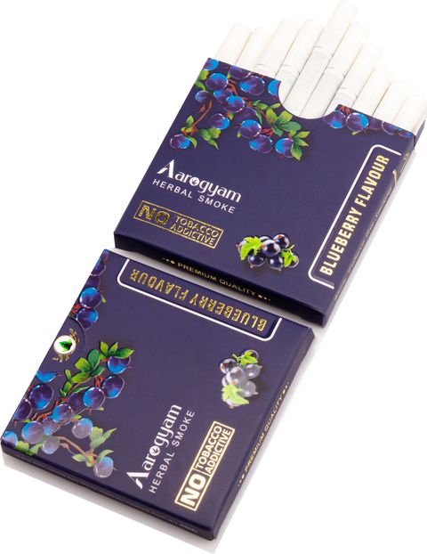 Aarogyam Herbals Tobacco & Nicotine Free Cigarette (Blueberry, Pack - Image 4