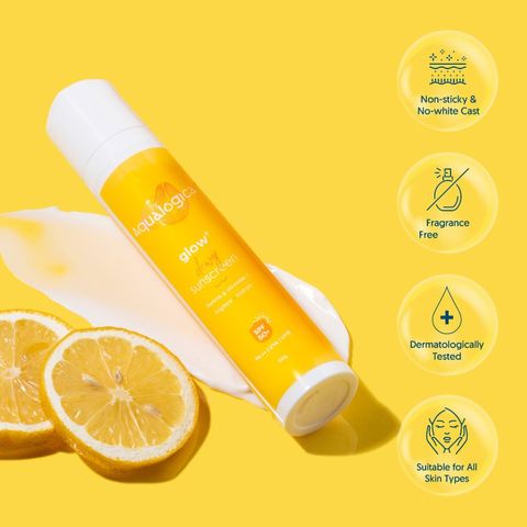 Aqualogica Glow+ Block Sunscreen Duo SPF50 PA++++ 100g - Image 5