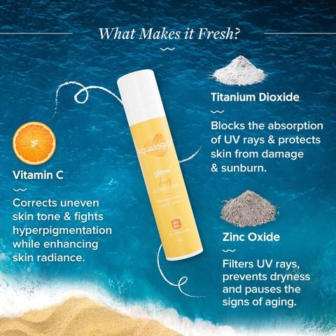 Aqualogica Glow+ Block Sunscreen Duo SPF50 PA++++ 100g - Image 3