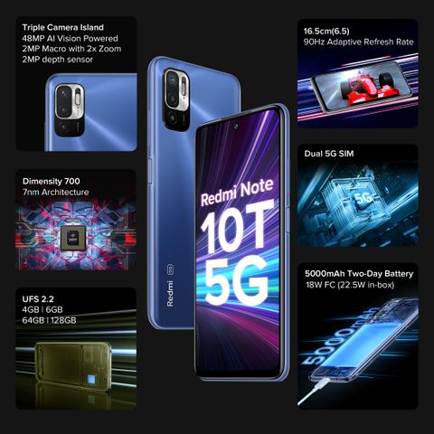 REDMI Note 10T 5G (64 GB Storage, 4 GB RAM) Online at Best Price