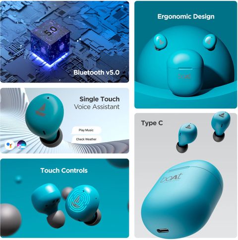 boAt Airdopes 381 True Wireless Earbuds (Teal Blue) - Image 6